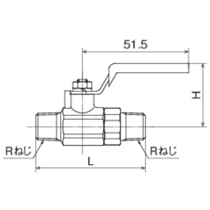 【CAINZ-DASH】オンダ製作所 ミニチュアボールバルブMR1型 R1/4 × R1/4 MR1-08【別送品】