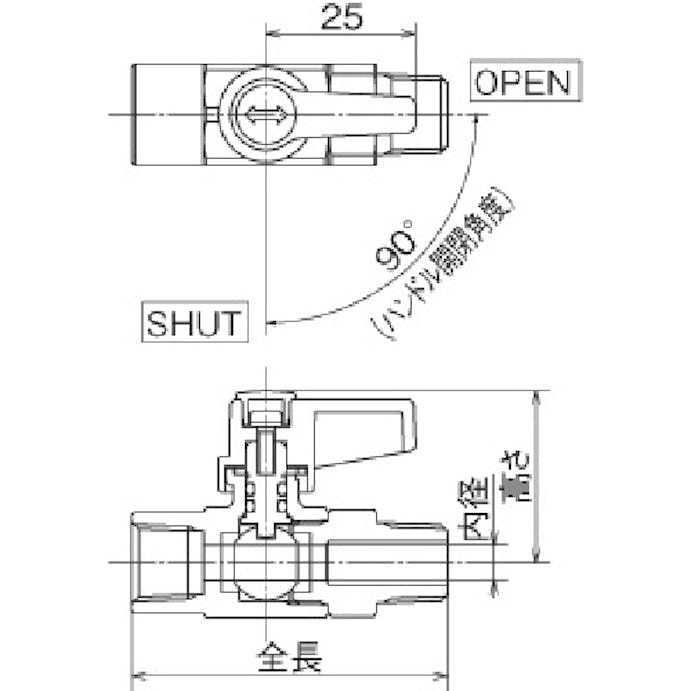 【CAINZ-DASH】オンダ製作所 フリーボールＭ１型　Ｒｃ１／４　×　Ｒｃ１／４ M1-08【別送品】