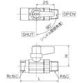 【CAINZ-DASH】オンダ製作所 フリーボールＭ２型　Ｒｃ１／４　×　Ｒ１／４ M2-08【別送品】