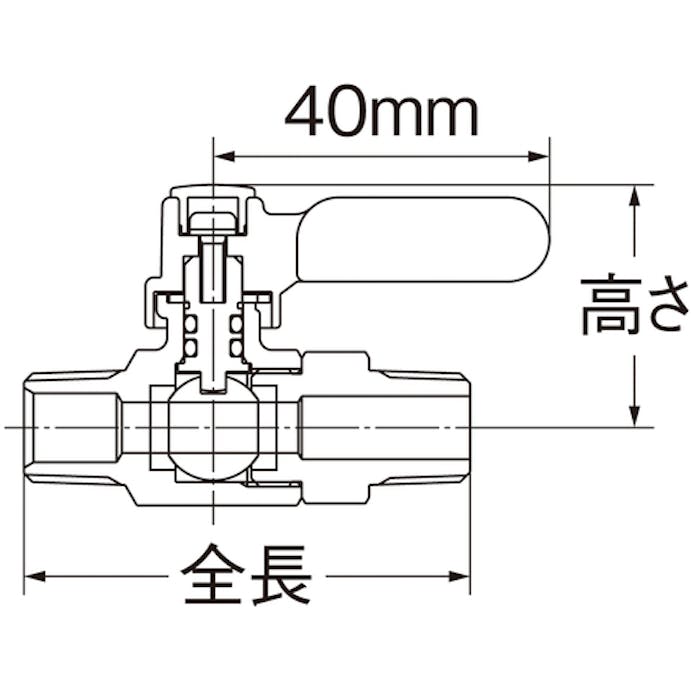 【CAINZ-DASH】オンダ製作所 ボールバルブ　フリーボールＭ３型Ｒタイプ（ロングハンドル）　Ｒ１／２　×　Ｒ１／２ M3-15MLR【別送品】