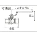 【CAINZ-DASH】オンダ製作所 Ｔ型（三方）ボールバルブ　Ｒｃ１／２ T-15【別送品】