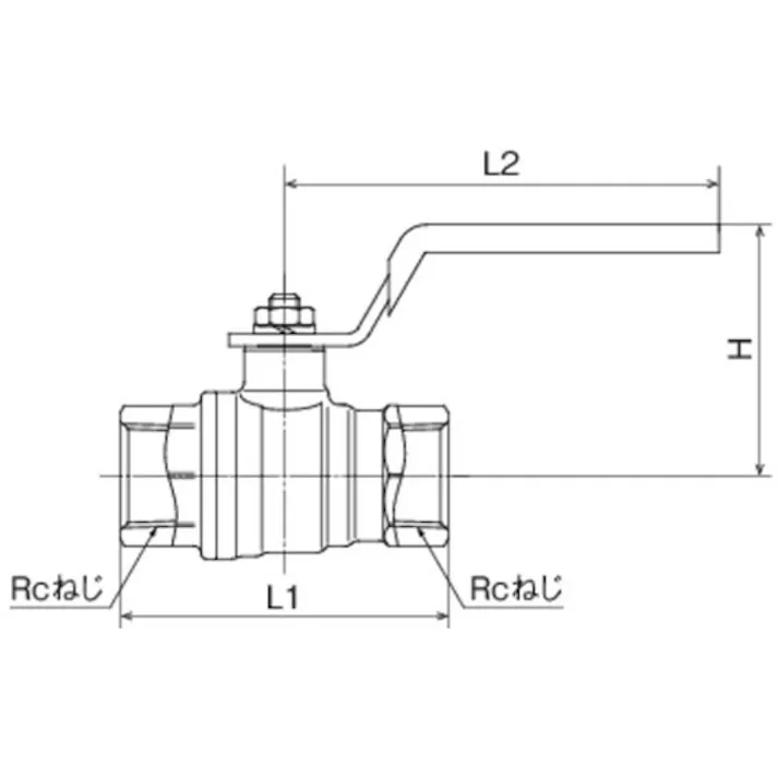 【CAINZ-DASH】オンダ製作所 FF型(フルボール) RoHS指令対応 Rc3/8×Rc3/8 グリーンレバーハンドル G-FF-10【別送品】