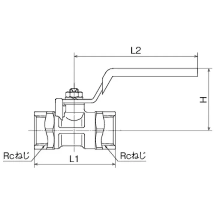 【CAINZ-DASH】オンダ製作所 FS型 RoHS指令対応 Rc1×Rc1 レバーハンドル G-FS-25【別送品】