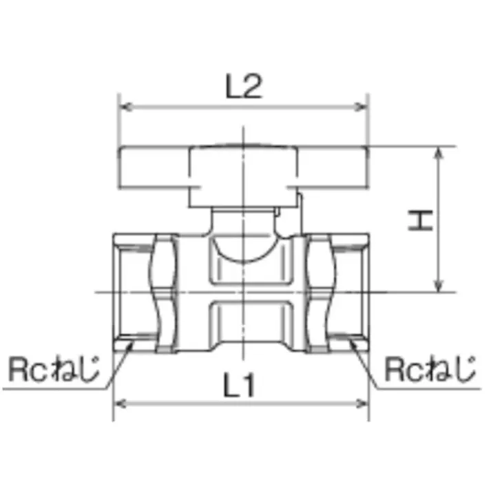 【CAINZ-DASH】オンダ製作所 FS型 Rc1/2×Rc1/2 Tハンドル FS-T15【別送品】