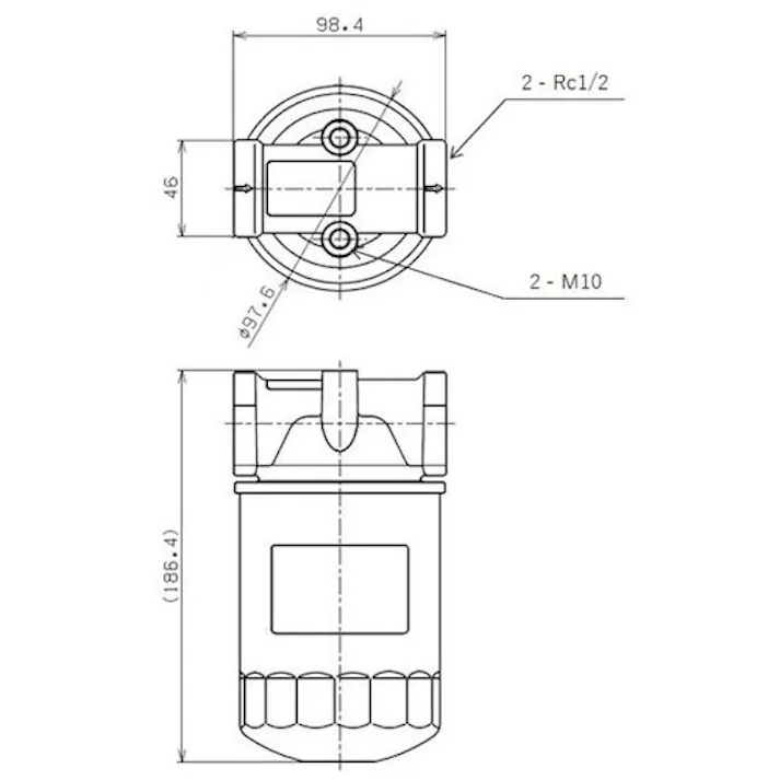 【CAINZ-DASH】ヤマシンフィルタ ラインフィルタ SP-08シリーズ SP-08-10X-A-RC1【別送品】