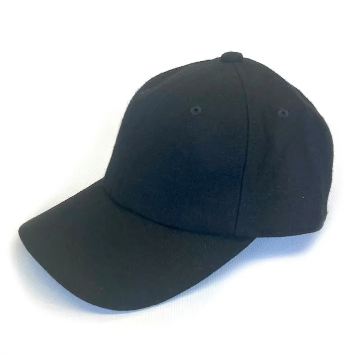 ウール混キャップ ブラック(販売終了)