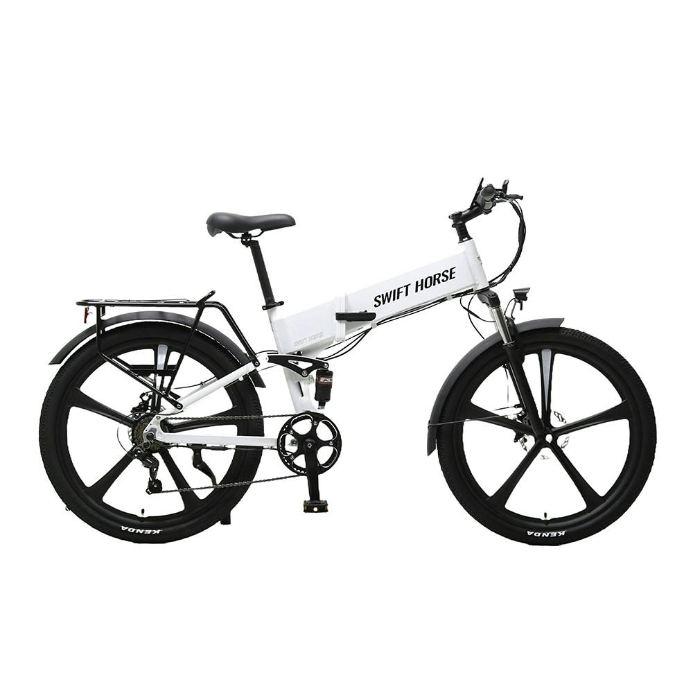 【自転車】折りたたみ電動アシスト自転車 SW1FT HORSE 2 ver.2 外装7段 パールホワイト