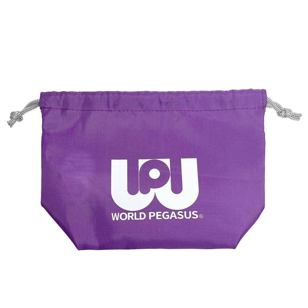 ワールドペガサス 巾着ポーチ パープル ペンケース