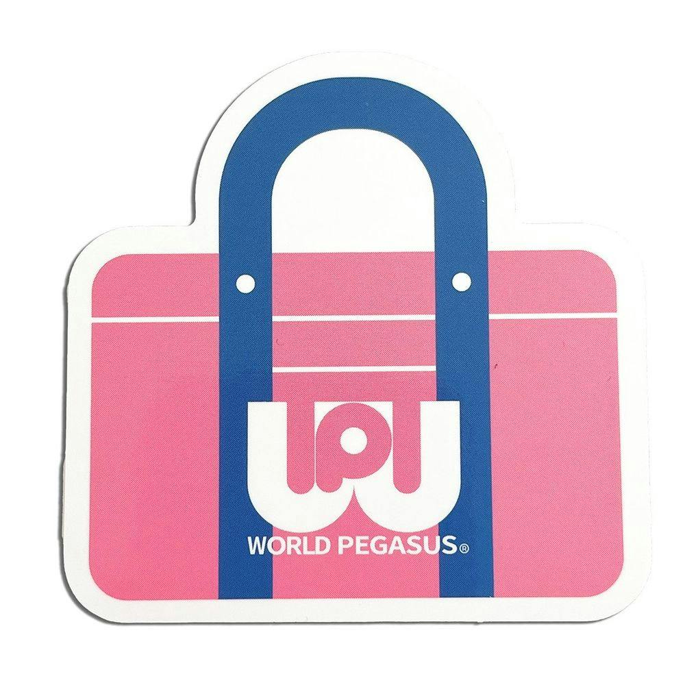 ワールドペガサス ダイカットステッカー ピンク マグネット
