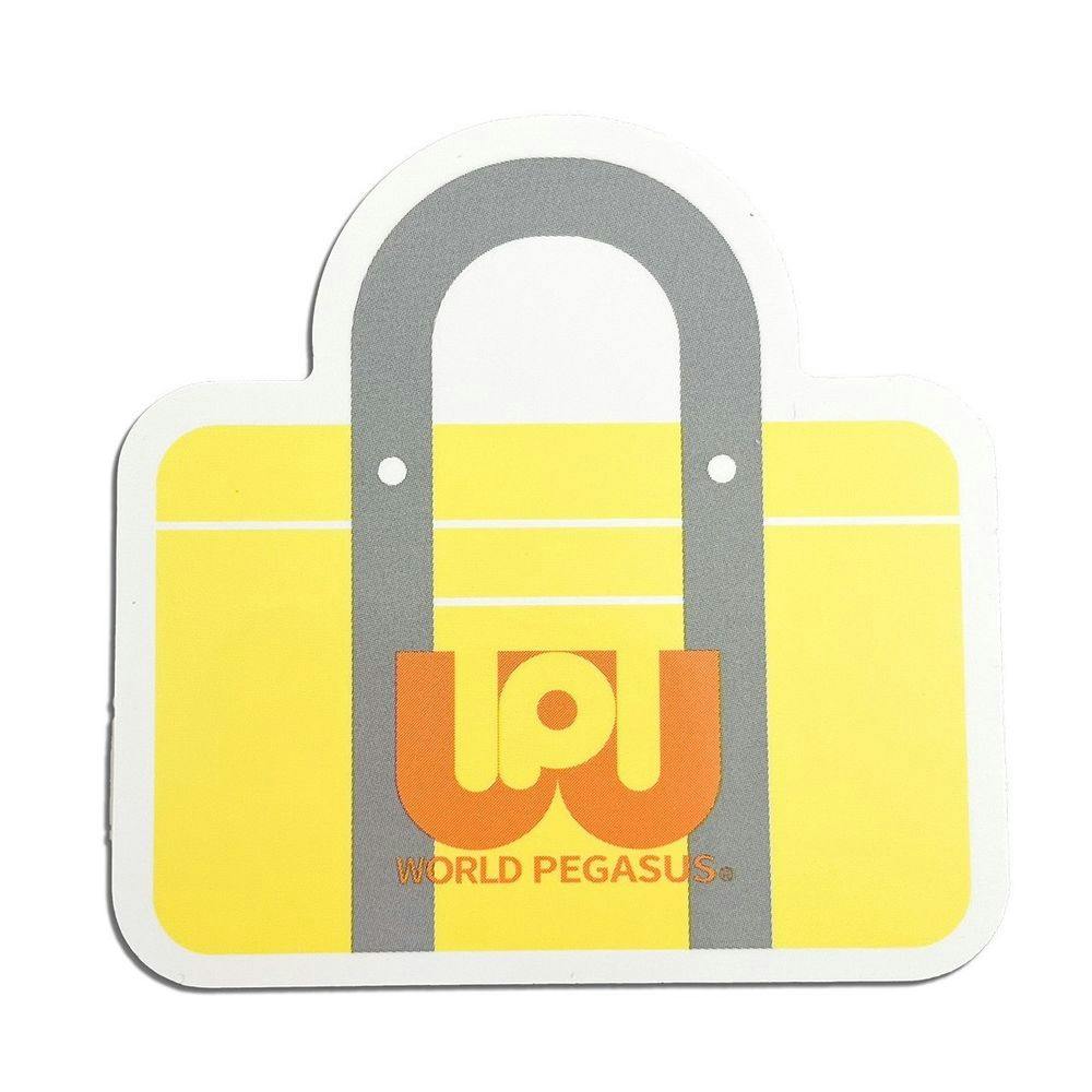 ワールドペガサス ダイカットステッカー イエロー マグネット