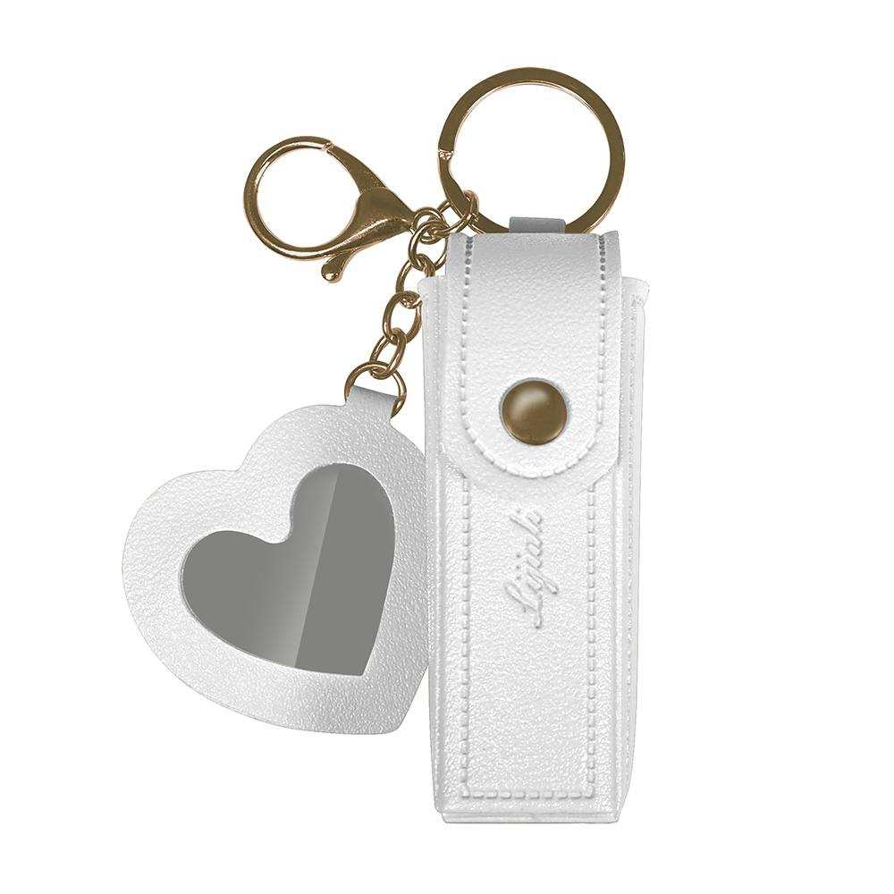 ハート型ミニミラー付きリップケース