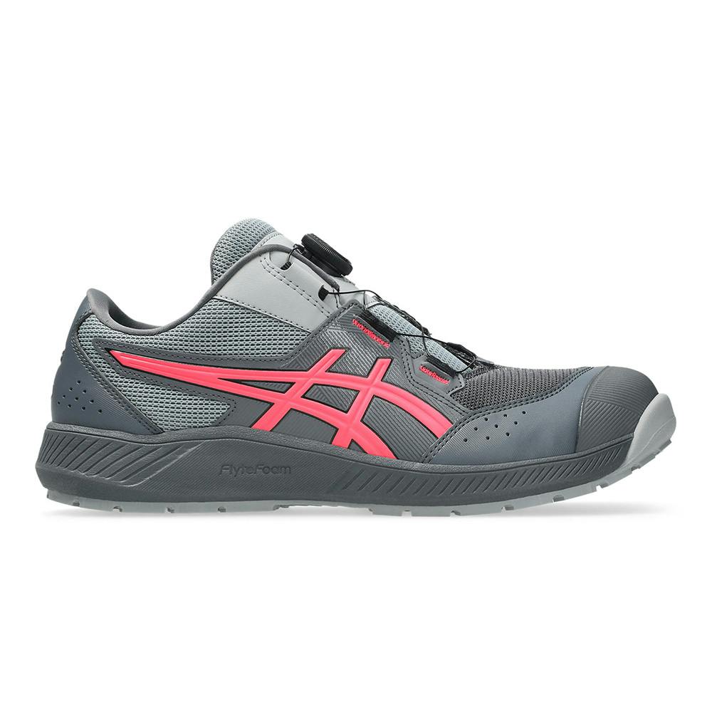asics 安全靴 BOAフィットシステム グレー26.5センチ アシックス CP228 BOA 26.5cm グレー×ピンク | 作業着・作業服・安全靴