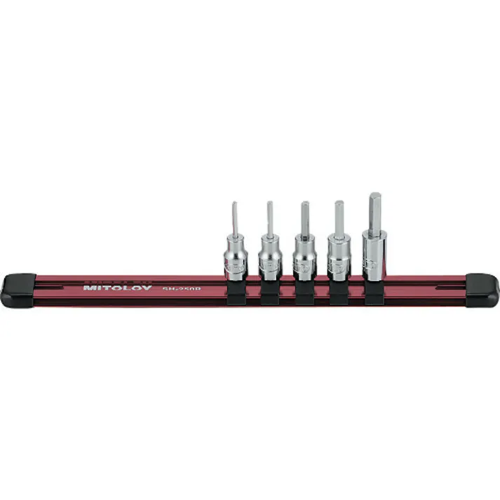 【CAINZ-DASH】水戸工機 1/4 ヘックスソケット ホルダーセット 5コマ6点 HH206M【別送品】