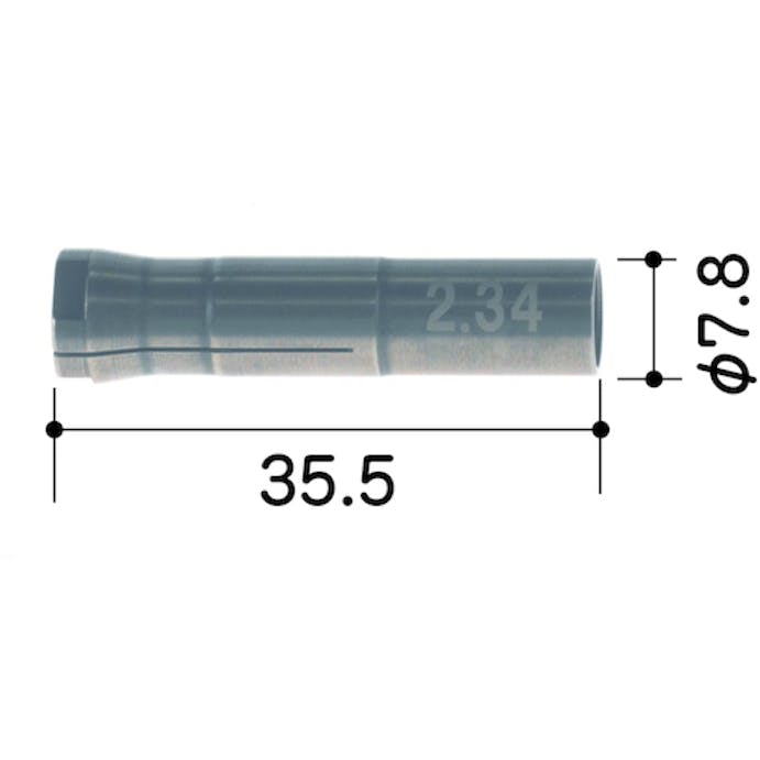 【CAINZ-DASH】永興電機工業 コレットチャック（Φ２．３４ｍｍ）　ロータリー　Φ６タイプ専用 DCB23【別送品】