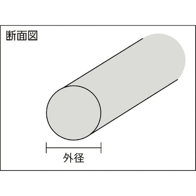 【CAINZ-DASH】バルカー フランジ用シール材　コードシールソフト（断面丸型）　外径Φ４ｍｍ×長さ２０ｍ 7GS64N-040020【別送品】