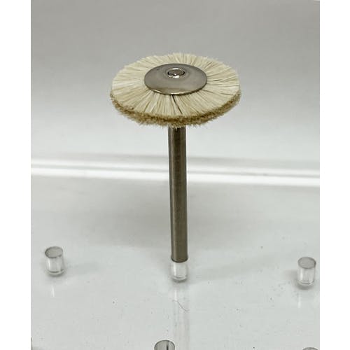 日本精密機械工作 軸付ホイール型ブラシ軸径（ｍｍ）：３毛材：白羊毛 B1513 軸付ホイールブラシ