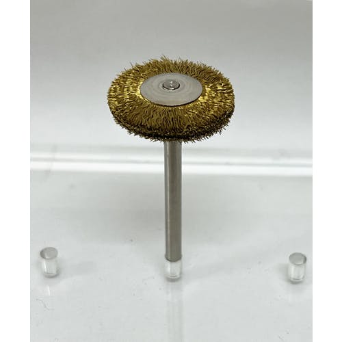 日本精密機械工作 軸付ホイール型ブラシ軸径（ｍｍ）：３毛材：真ちゅう線 B1520 軸付ホイールブラシ