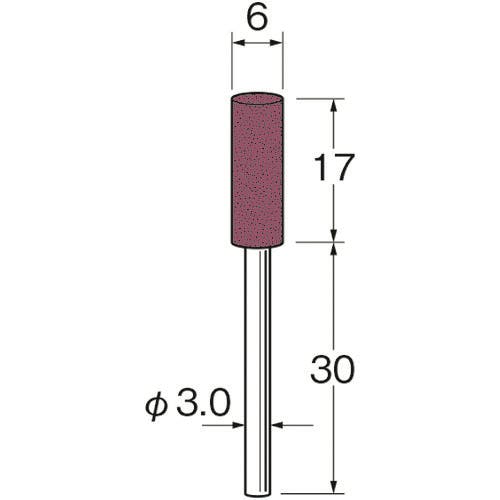 日本精密機械工作 軸付セラミックゴム砥石(金属研磨用)外径(mm):6粒度(#):80 R2121 軸付砥石 日本精密機械工作 軸付セラミックゴム砥石(金属研磨用)外径(mm):6粒度(#):80 R2121 軸付砥石