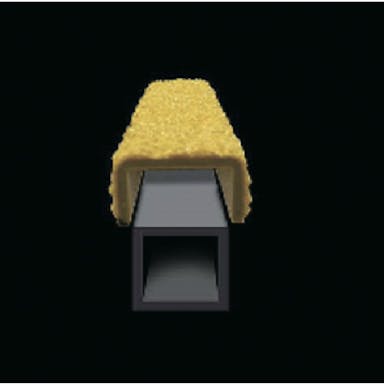 【CAINZ-DASH】セーフラン安全用品 はしご用滑り止めカバー　２５×２５×４０５ｍｍ　角型　黄 12095【別送品】