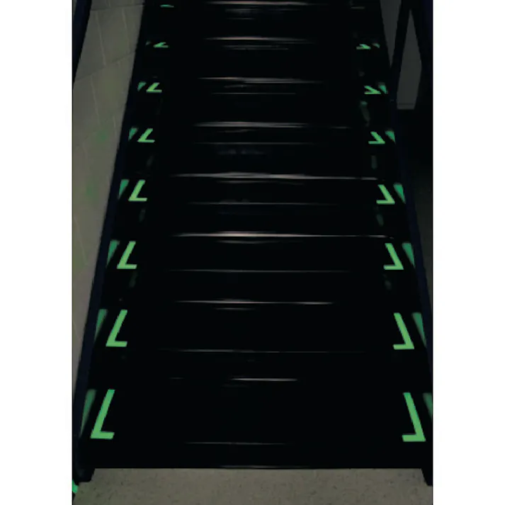 【CAINZ-DASH】セーフラン安全用品 階段用蓄光ステッカー(5対セット)230×76mm 20158【別送品】