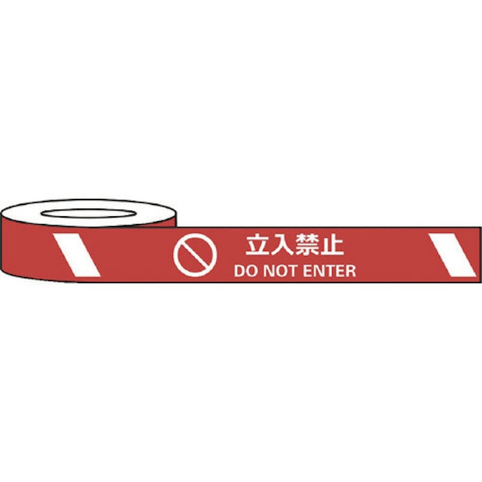 【CAINZ-DASH】セーフラン安全用品 耐摩耗標識テープ　７５ｍｍ×２２ｍ　立入禁止　ＤＯ　ＮＯＴ　ＥＮＴＥＲ J0036【別送品】