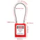 【CAINZ-DASH】セーフラン安全用品 ロックアウト用ケーブルパドロック 赤 14685-1【別送品】