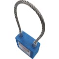 【CAINZ-DASH】セーフラン安全用品 ロックアウト用ケーブルパドロック　青 14687-1【別送品】