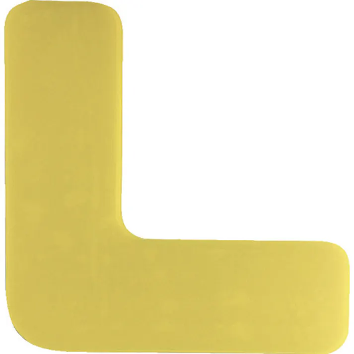 【CAINZ-DASH】セーフラン安全用品 高耐久5Sフロア表示ステッカー L型 10枚セット 150×150mm 黄 10940【別送品】