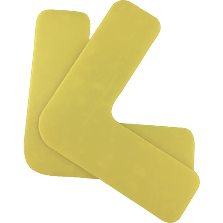 【CAINZ-DASH】セーフラン安全用品 高耐久5Sフロア表示ステッカー L型 10枚セット 150×150mm 黄 10940【別送品】