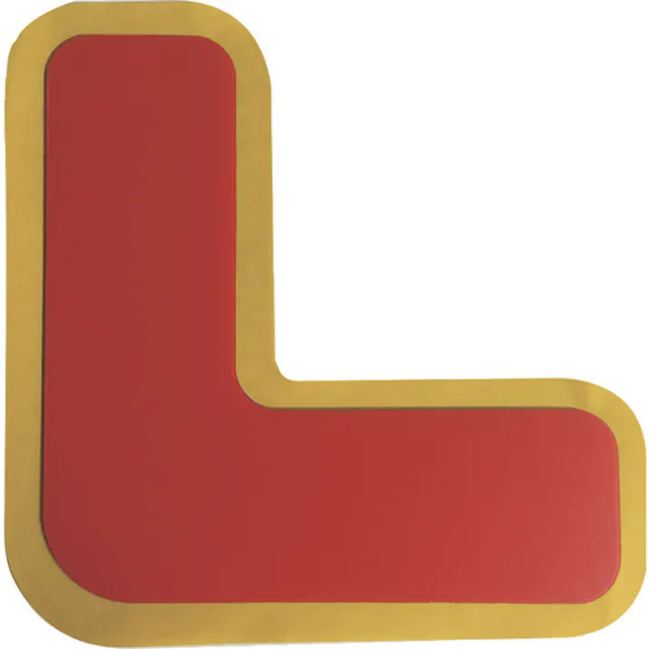 【CAINZ-DASH】セーフラン安全用品 高耐久5Sフロア表示ステッカー L型 10枚セット 150×150mm 赤 10941【別送品】