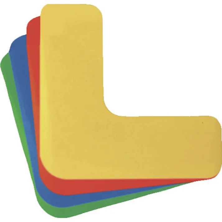 【CAINZ-DASH】セーフラン安全用品 高耐久5Sフロア表示ステッカー L型 10枚セット 150×150mm 緑 10943【別送品】