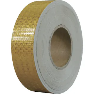 【CAINZ-DASH】セーフラン安全用品 高輝度反射テープ 黄 幅50mm×50m 14353【別送品】
