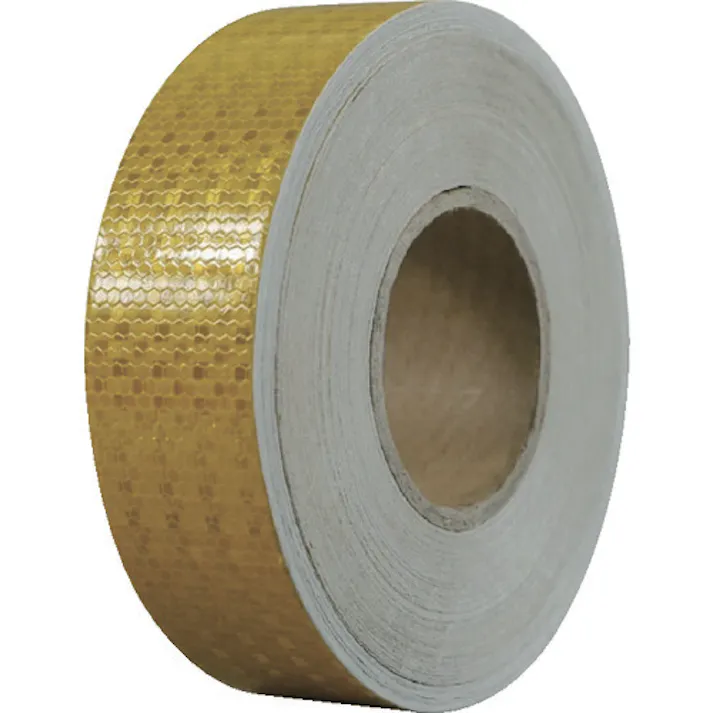 【CAINZ-DASH】セーフラン安全用品 高輝度反射テープ 黄 幅50mm×50m 14353【別送品】