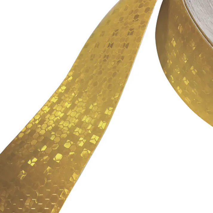 【CAINZ-DASH】セーフラン安全用品 高輝度反射テープ 黄 幅50mm×50m 14353【別送品】