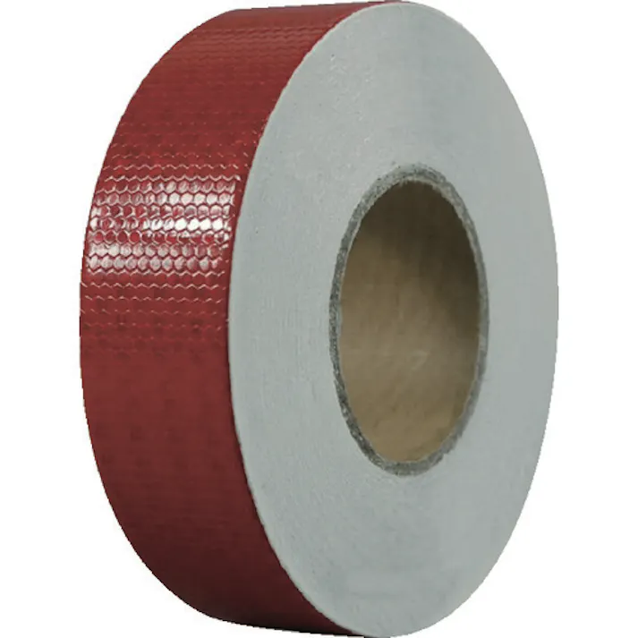 【CAINZ-DASH】セーフラン安全用品 高輝度反射テープ 赤 幅50mm×50m 14354【別送品】