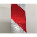 【CAINZ-DASH】セーフラン安全用品 高輝度反射テープ　赤白　幅５０ｍｍ×５０ｍ 14359【別送品】