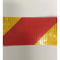 【CAINZ-DASH】セーフラン安全用品 高輝度反射テープ　赤黄　幅５０ｍｍ×５０ｍ 14360【別送品】