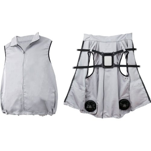 サンコー 極冷プレート+強風ファンで圧倒的に冷える「冷蔵服2」 TKCV23SGY 冷却ベスト サンコー 極冷プレート+強風ファンで圧倒的に冷える「冷蔵服2」 TKCV23SGY 冷却ベスト