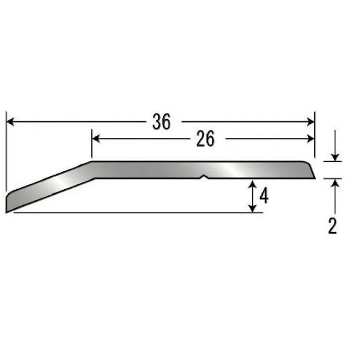 【CAINZ-DASH】アシスト 床金物20-112Aヘの字押え 穴なし アルミシルバー 1/2定尺2.00M 20-112A14H【別送品】