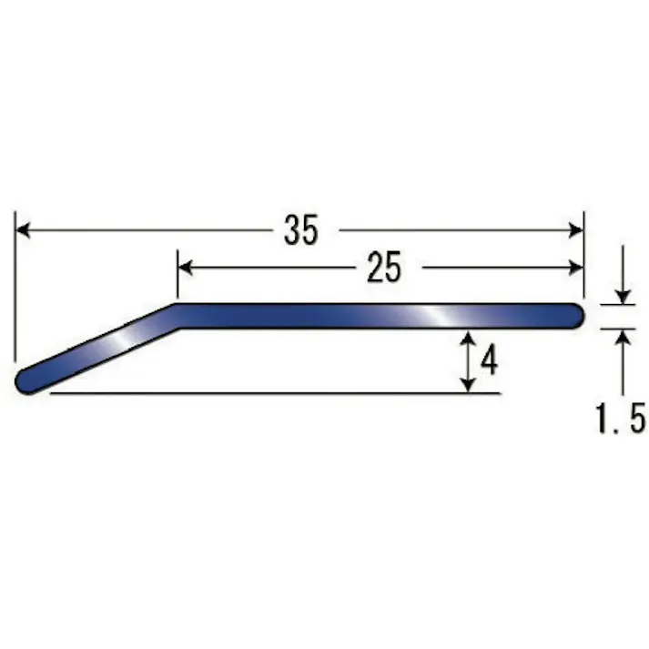 【CAINZ-DASH】アシスト ヘの字押え 床金物20-102A 穴なし ステンレス 1/2定尺2.00M 20-102A14H【別送品】