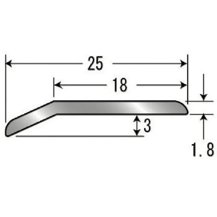【CAINZ-DASH】アシスト 床金物20-111WHヘの字押え 穴なし アルミオフホワイト 1/2定尺2.00M 20-111WH14H【別送品】