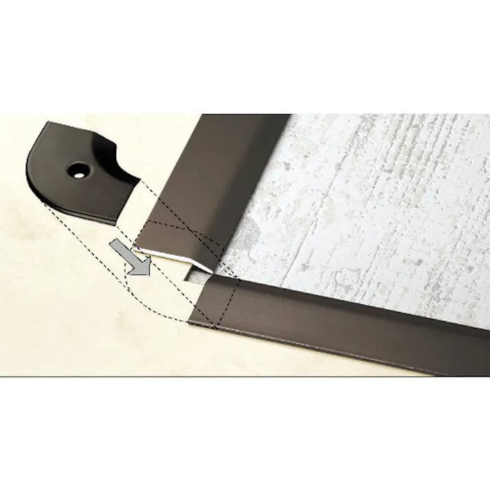 【CAINZ-DASH】アシスト 床金物20-111LGBヘの字押えコーナー アルミブロンズ 入隅 43×43mm 20-111LGB52【別送品】