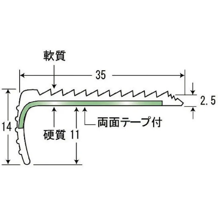 【CAINZ-DASH】アシスト ノンスリップ13-35DXコロバン 住宅/素足用 ブラウン 1.82M 13-35DXB【別送品】
