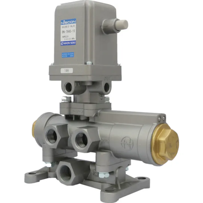 【CAINZ-DASH】日本精器 4方向電磁弁15AAC100V76シリーズ BN-764S-15-E100【別送品】