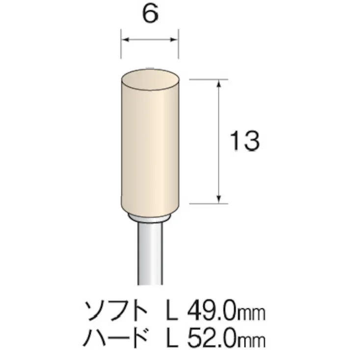 【CAINZ-DASH】ミニター フェルトバフ ソフト Φ6 (10本入) GA1002【別送品】