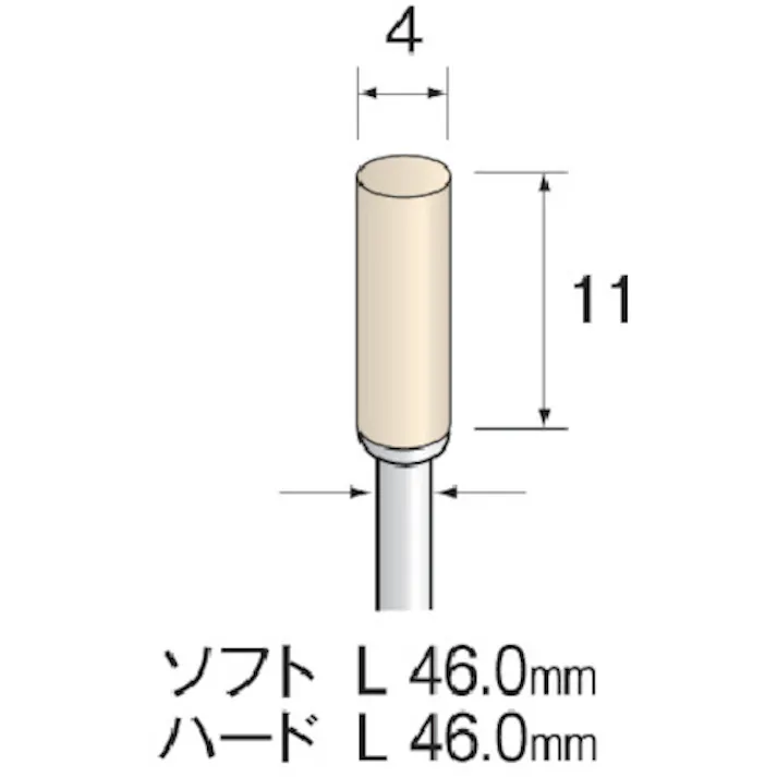 【CAINZ-DASH】ミニター フェルトバフ ハード Φ4 (10本入) GA1011【別送品】