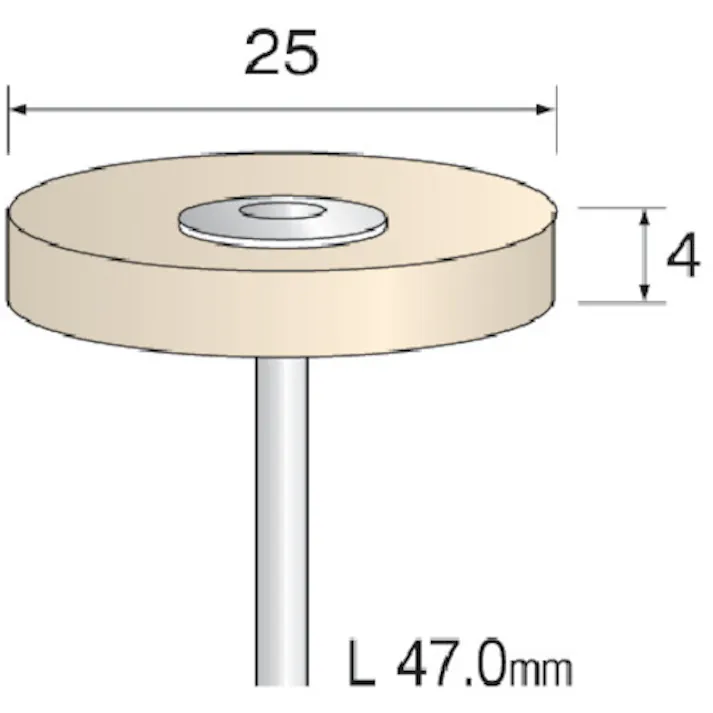 【CAINZ-DASH】ミニター フェルトバフ ハード Φ25 (10本入) GA1103【別送品】