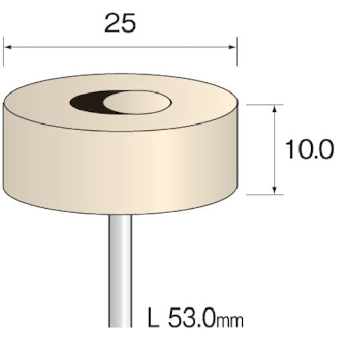 【CAINZ-DASH】ミニター フェルトバフ　ハード　Φ２５　（１０本入） GA1105【別送品】