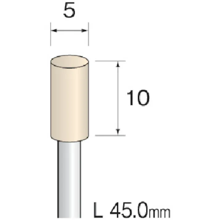 【CAINZ-DASH】ミニター フェルトバフ ハード Φ5 (10本入) GA2132【別送品】