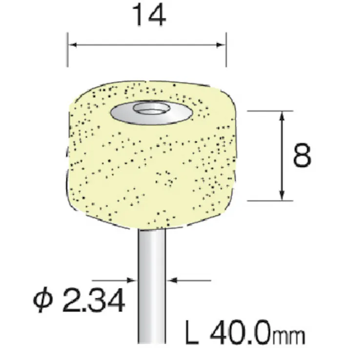 【CAINZ-DASH】ミニター 積層バフ コットンモップ Φ14 (10本入) GA4331【別送品】